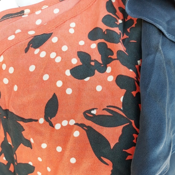 SILK Floral One-Shoulder Asymmetrical Ruffle Top NWOT! - Picture 6 of 6